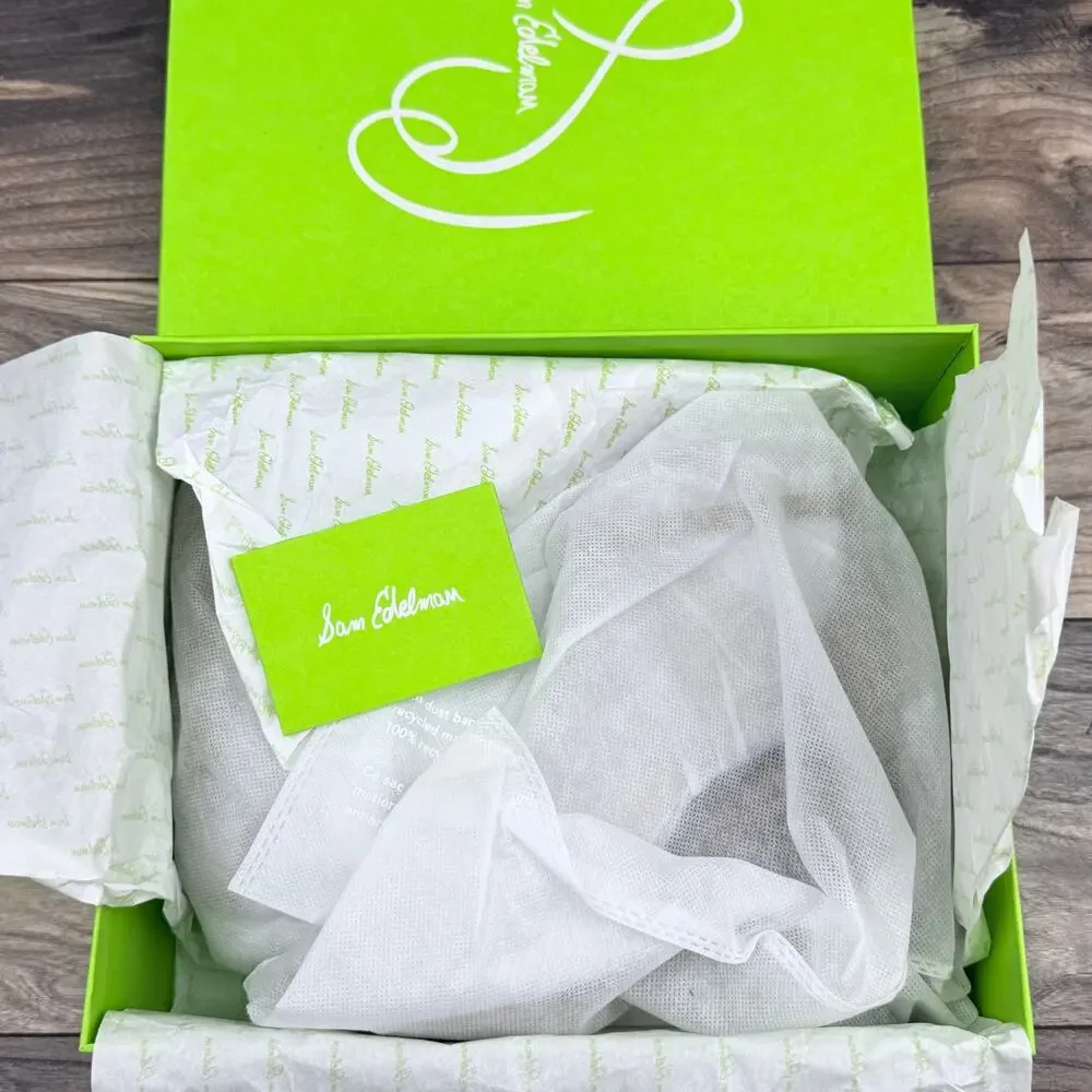 NIB Sam Edelman Yaro 9.5M Block Heel Ankle Strap Dress Sandal Beige Leather - Picture 10 of 10